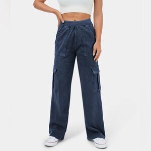 HALARA - MidRise Straight Leg Stretchy Knit Cargo Jeans (Brand New with Tags)